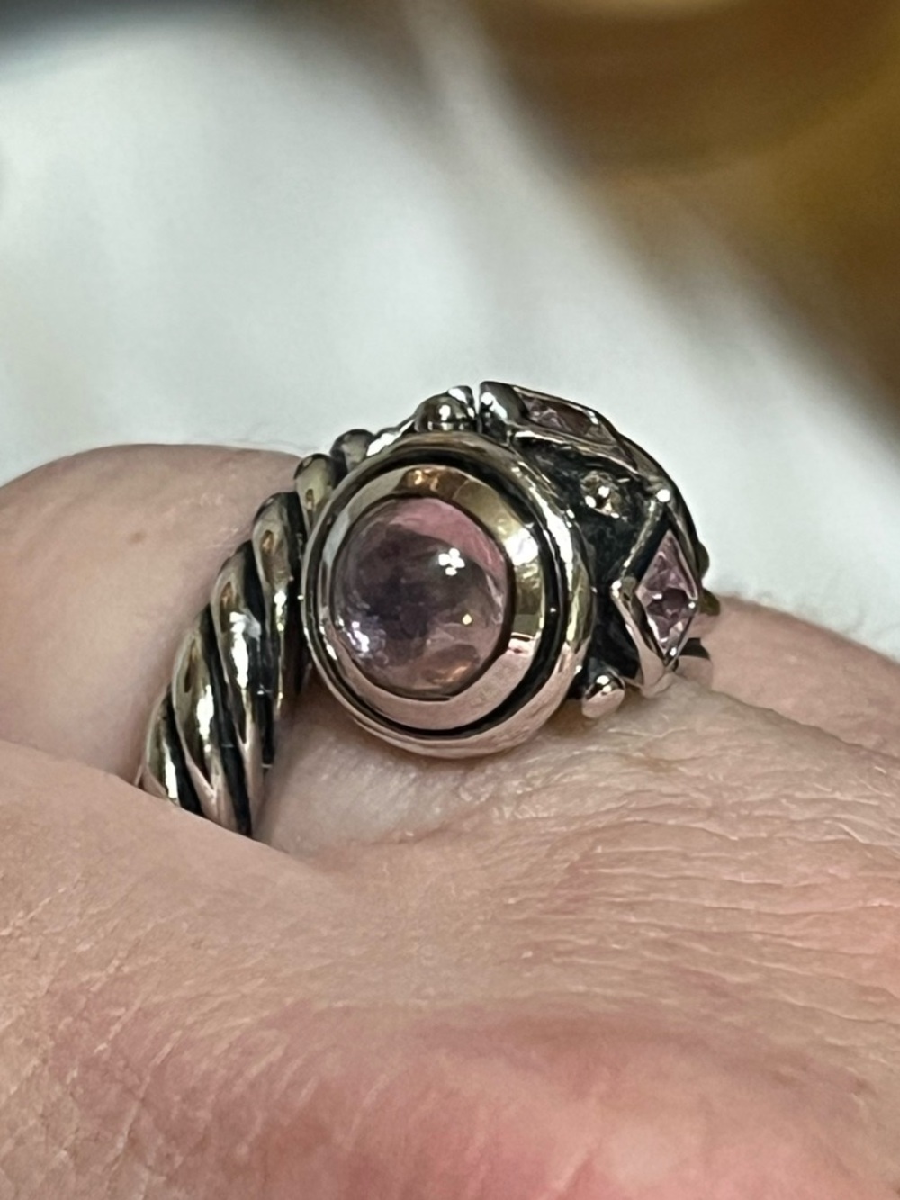 Pink Cable Wrap Around Ring - Picture 13 of 16
